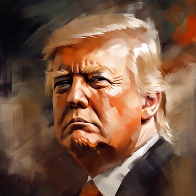 Výtvarné umění donald trump portrét, nástěnné umění dekor | tisk na vyžádání od F. Abderrahim