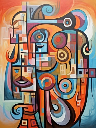 Krásné kubistické graffiti, moderní nápady na výzdobu stěn od F. Abderrahim