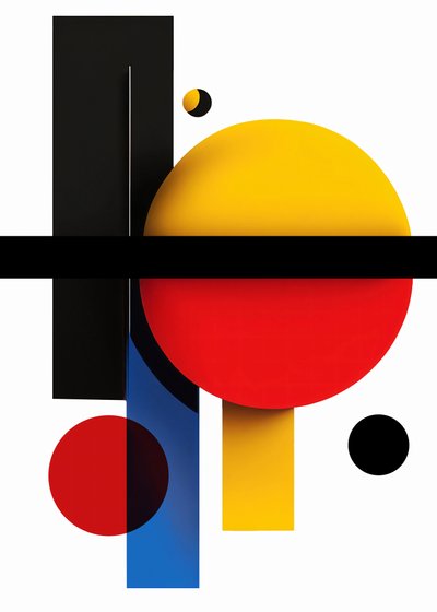 Abstraktní geometrické tvary Estetická tapeta, online tisk na plátno na vyžádání od F. Abderrahim
