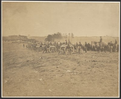 [První connecticutská baterie, poblíž Fredericksburgu] od A.J. Russell