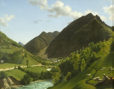 Údolí v Pyrenejích od A.L.R.M. Duperraux