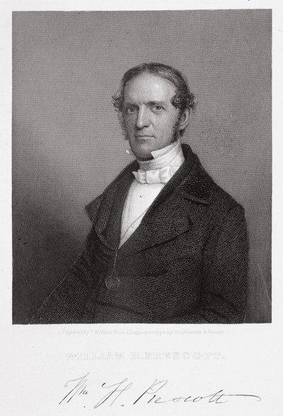 William Hickling Prescott, vyrytý Thomasem B. Welchem (1814-74) podle daguerrotypie od A.S. and Hawes, J. Southworth