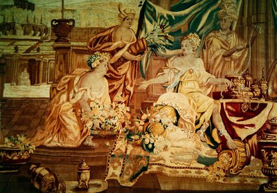 Asie, z tapiserie Čtyři světové strany, detail postav, první polovina 18. století (detail 194760) od A. Baertams