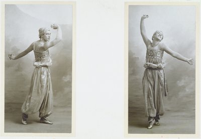 Portrét Vaslava Fomiče Nižinského (1889-1950) v roli Černého otroka ze Šeherezády Nikolaje Rimského-Korsakova (1844-1908) (čb fotografie) od A. Bert