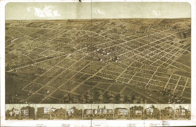 Adrian, Michigan 1866. LOC 73693418 od A.; Chicago Lithographing Co. Ruger
