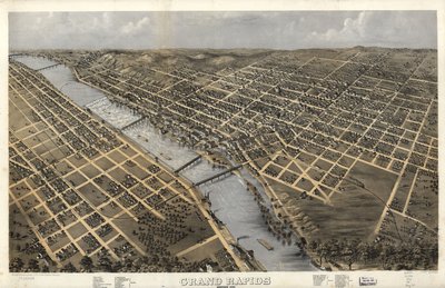 Grand Rapids, Michigan 1868. LOC 73693428 od A.; Chicago Lithographing Co. Ruger