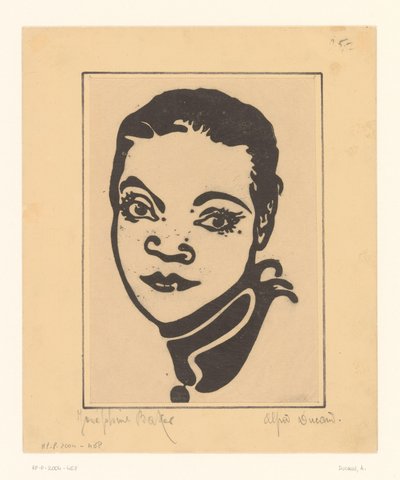 Portrét Josephine Baker od A. Ducand