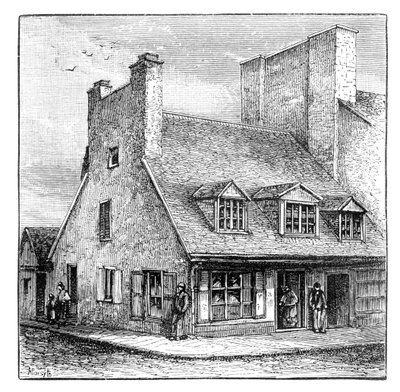 Starý francouzský dům, Quebec, Kanada, 1900 od A. Forsyth
