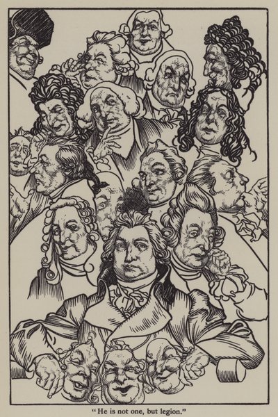 Ilustrace k The Essays of Elia od Charlese Lamba (litho) od A. Garth Jones