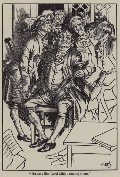 Ilustrace k The Essays of Elia od Charlese Lamba (litho) od A. Garth Jones