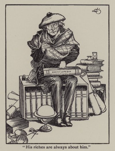 Ilustrace k The Essays of Elia od Charlese Lamba (litho) od A. Garth Jones