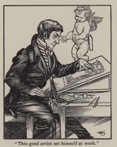 Ilustrace k The Essays of Elia od Charlese Lamba (litho) od A. Garth Jones