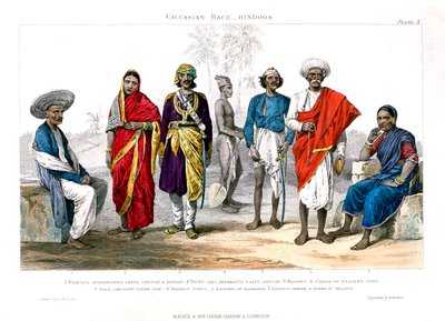 Kavkazská rasa, hinduisté, 1800-1900. od A. Portier