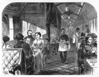 Palace Hotel Car, Union Pacific Railroad, c1870. od A. R. Ward
