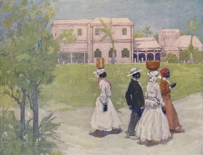 Black Going To Work, Barbados, 1916 od A. S. Forrest