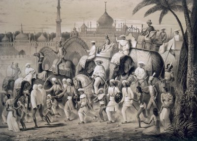 Lucknow, hlavní ulice, z „Voyages in India“, 1859. od A. Soltykoff