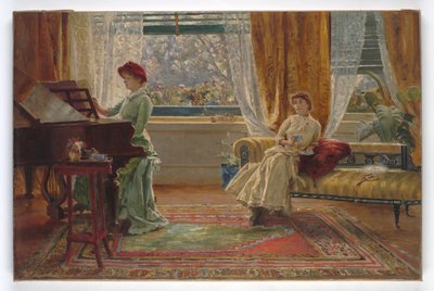 Interiér se dvěma dámami, 1880 od A. Trevor Haddon