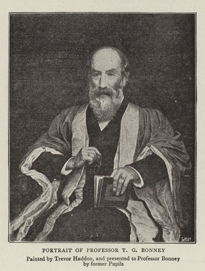 Portrét profesora T. G. Bonneyho od A. Trevor Haddon