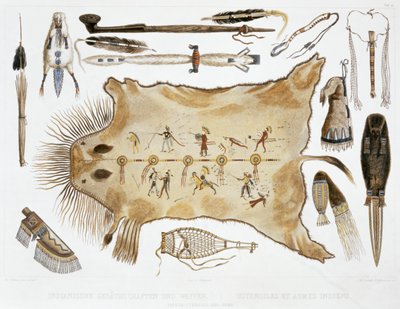 „Indické náčiní a zbraně“, 1843 od A Zschokke
