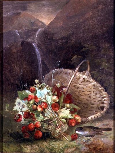 Banda lesních jahod v košíku od A. de Brus