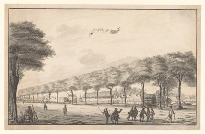 Pohled na Fort de Waterplaats na Molenvliet v Batavia Napajedlo (název na objektu) od A. de Nelly (possibly)
