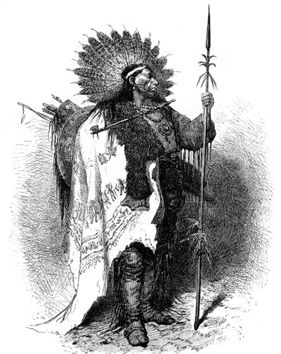 Indián, USA, 19. století. od A. de Neuville