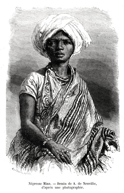 Negresse Mina, Brazílie, 19. století od A. de Neuville