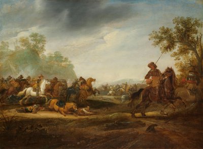 Jízdní šarvátka od A. van Hoef (attributed to)