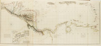 Mapa Západní Indie a španělských nadvlád v Severní Americe od Aaron Arrowsmith