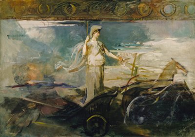 Minerva ve voze, ca. 1894. od Abbott Handerson Thayer
