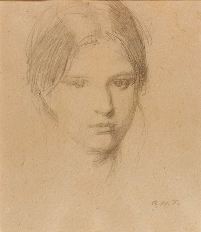 Portrét umělcovy dcery Mary od Abbott Handerson Thayer