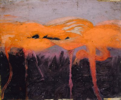 Červení plameňáci, studie ke knize Concealing Coloration in the Animal Kingdom, ca. 1905-1909. od Abbott Handerson Thayer