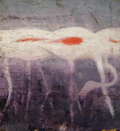 White Flamingoes, studie pro knihu Concealing Coloration in the Animal Kingdom, ca. 1905-1909. od Abbott Handerson Thayer