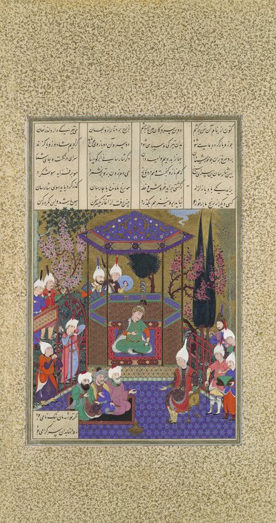 Zal odhaluje tajemství mágů, Folio 87v z Shahnama Book of Kings..., c1525. od 