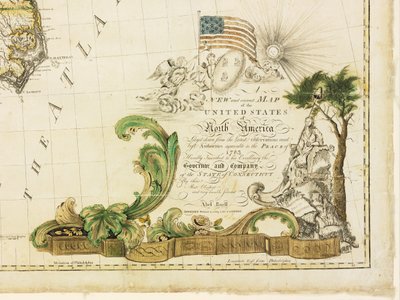 První národní mapa Ameriky, 1784 od Abel Buell