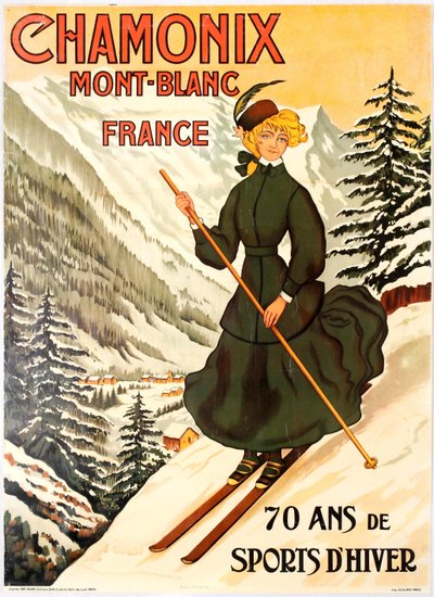 Chamonix Mont Blanc 70 let zimních sportů. od Abel Faivre