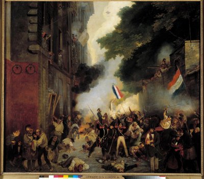 Epizoda revoluce z roku 1830, červenec: Útok na kasárna na Babylon Street 29. července od Abel Lordon