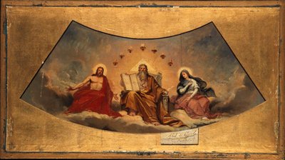 Francouzsky: Le Père éternel, le Christ et la Vierge (Věčný otec, Kristus a Marie) od Abel de Pujol