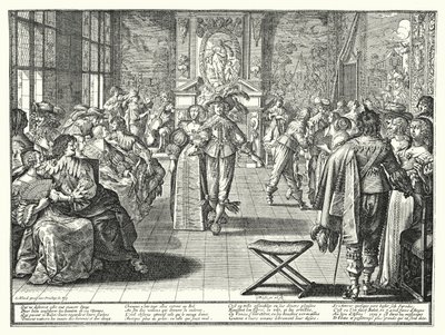 The Ball (rytina) od Abraham (after) Bosse