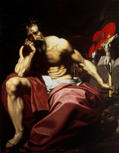 Svatý Jeroným, kolem roku 1610 (olej na plátně) od Abraham (attr.to) Janssens