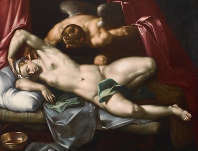 Cupid navštěvující Psyche v noci, asi 1590. od Abraham Bloemaert