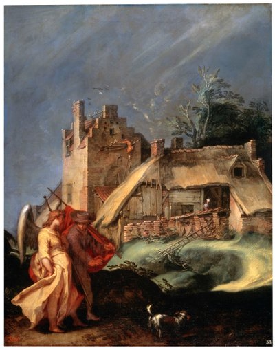 Krajina s Tobiášem a andělem, c1610-c1615 od Abraham Bloemaert