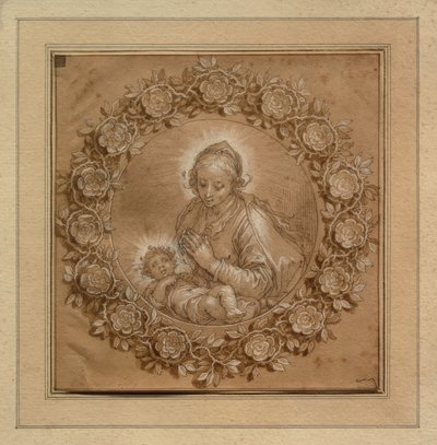 Madonna s Ježíškem v tondu od Abraham Bloemaert