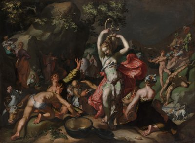 Mojžíš udeřil do skály, 1596. od Abraham Bloemaert