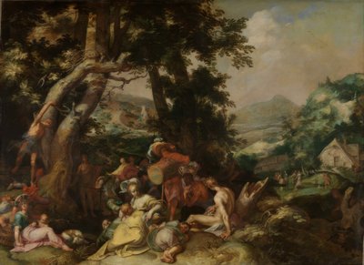 Jan Křtitel káže od Abraham Bloemaert