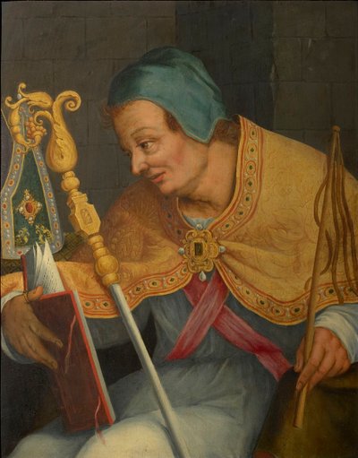 Svatý Ambrož, arcibiskup milánský. od Abraham Bloemaert