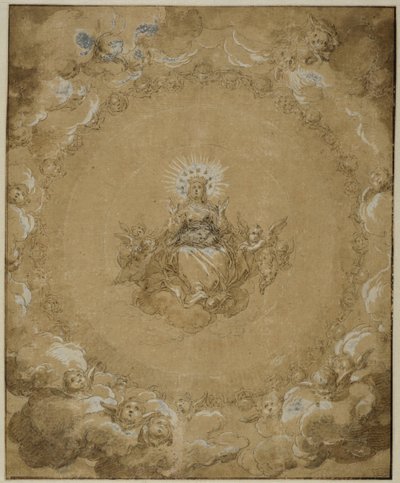 Panna Maria ve slávě od Abraham Bloemaert