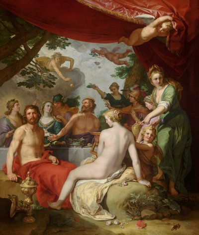 Hostina bohů na svatbě Pélea a Thetidy od Abraham Bloemaert