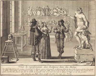 Sochař ve svém ateliéru od Abraham Bosse