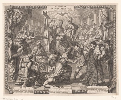 Ústup jansenistů La Deroute et Confusion des Iansenistes. (název na objektu) od Abraham Bosse